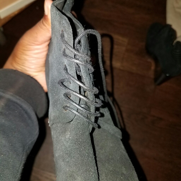 Diesel suede black boot wedges - Picture 3 of 8